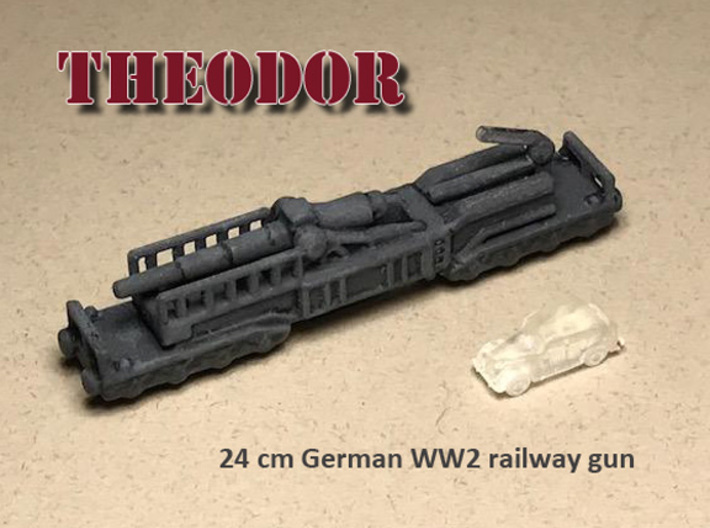24cm kanone theodor l/40 railway Gun ho German 6mm 3d printed