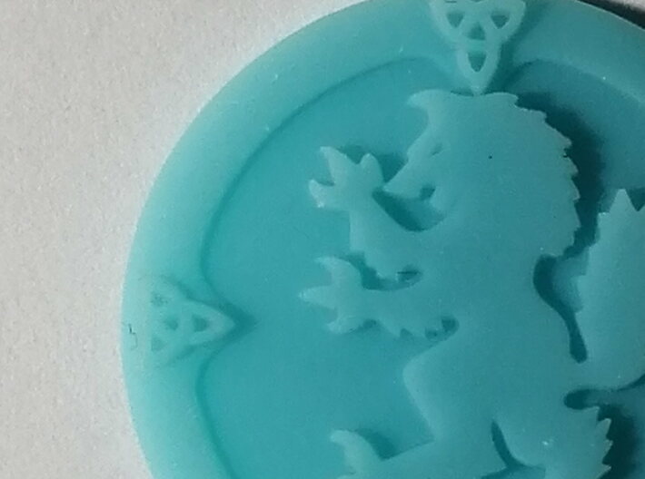 5 Rampant wolf storm shields with decorative rim 3d printed 