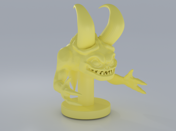 Sculpted Monester 3d printed Rendered with Cycle
