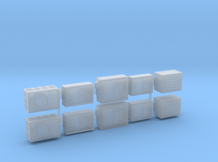 10 x 1:72 Scale Air Conditioners 3d printed