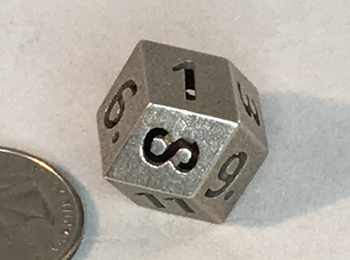 D12 Rhombic Dodecahedron 3d printed Does not include quarter.