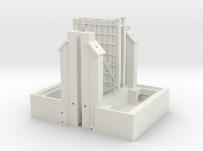 Listowel Lartigue Flying Gate Structure (N Scale) 3d printed