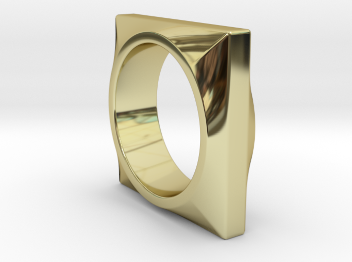 Square to Round Ring 3d printed 