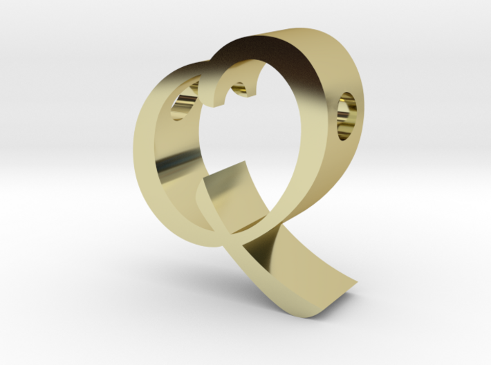 Letter Q pendant 3d printed