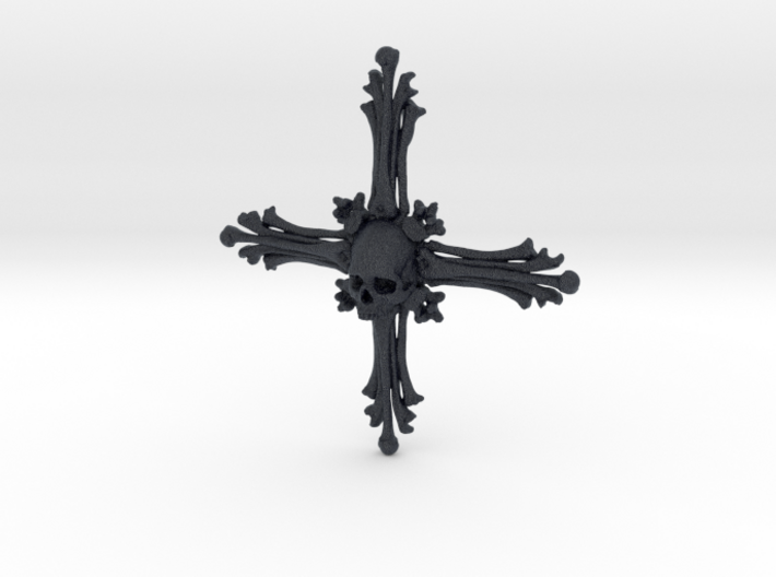 Human Skull Pendant Jewelry Necklace, Cross Bone 3d printed