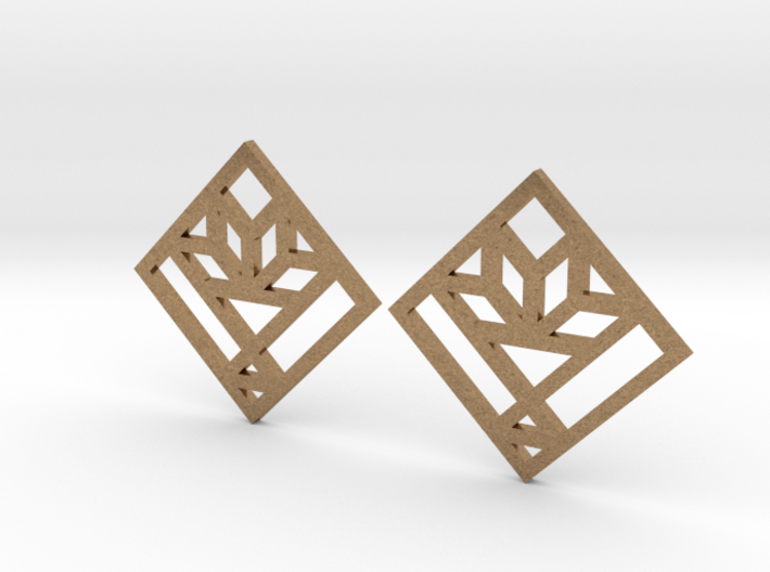 Cactus Basket Quilt Block Earrings - Dangle 3d printed