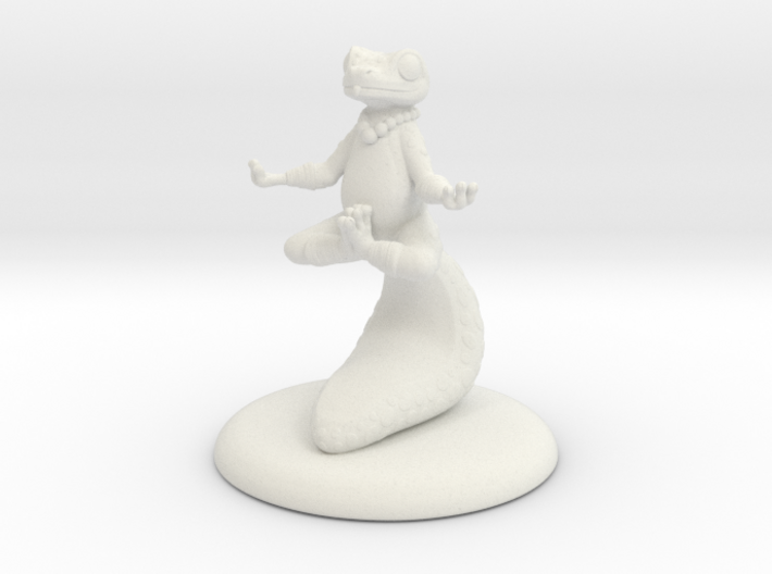 Meditating Lizard Monk 3d printed