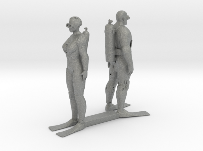 S Scale Scuba Divers 3d printed This is a render not a picture
