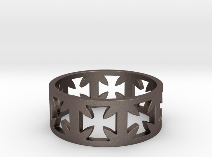 Outlaw Biker Cross Ring Size 14 3d printed