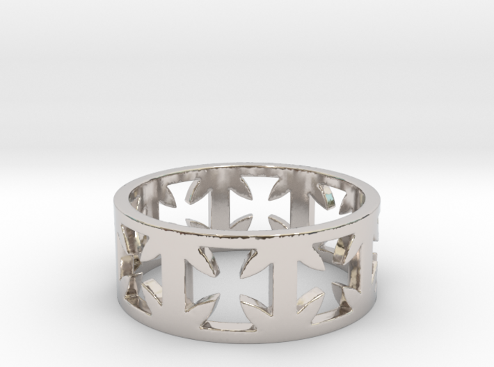 Outlaw Biker Cross Ring Size 14 3d printed