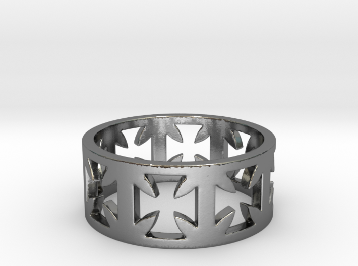 Outlaw Biker Cross Ring Size 12 3d printed