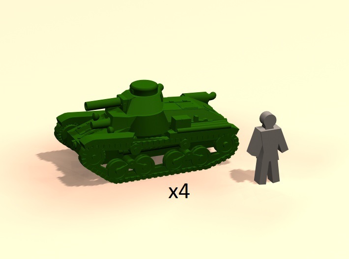 6mm Ha-Go type-95 tanks (4) 3d printed