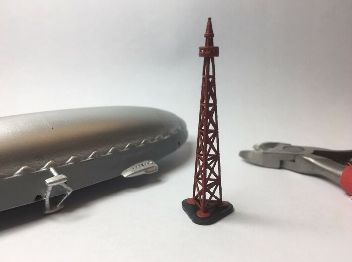Polar Expedition Airship Mast 1/700th scale 3d printed The mast in PA12 nylon - CLASSIC AIRSHIPS
