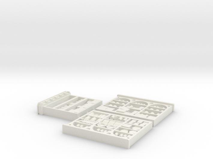 HO Scale INTERIOR Shelving Set Super Detailed 3d printed
