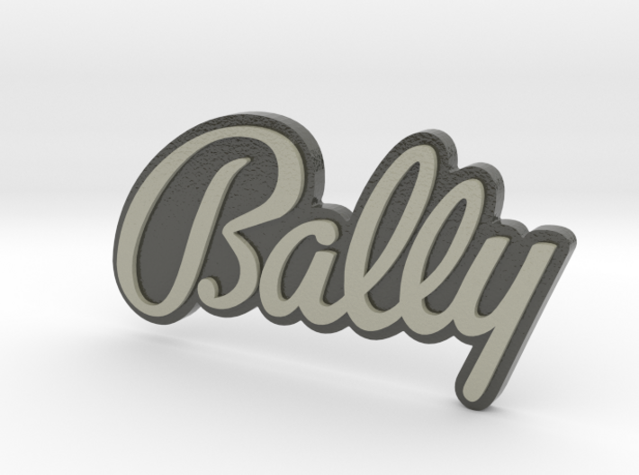 bally badge - 3 inch wide - coloured 3d printed