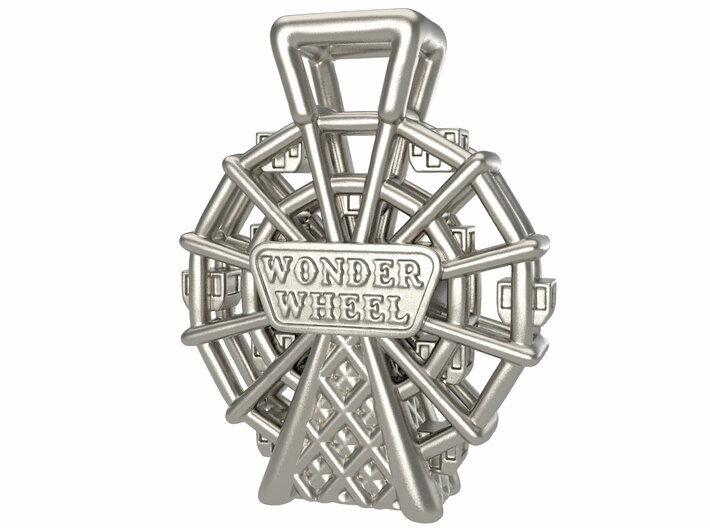 Wonder Wheel Pendant 3d printed Three Quarter View