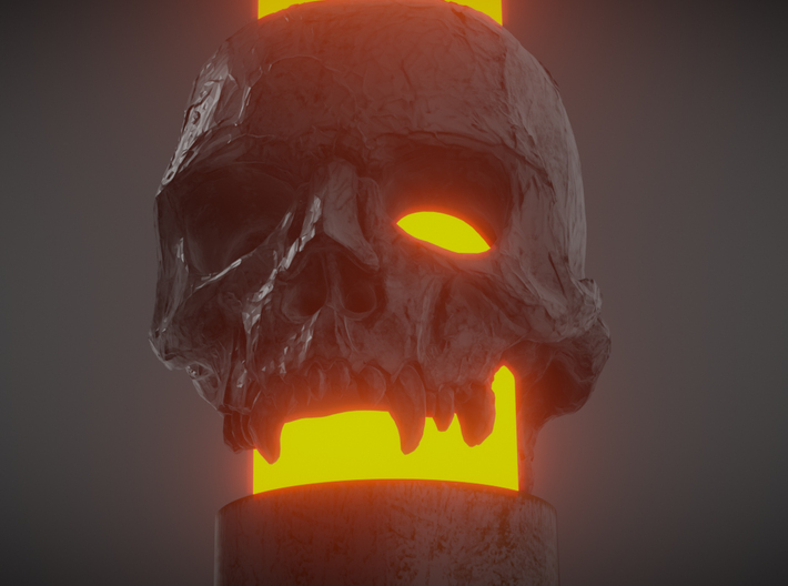 Skull Blade Ring 3d printed 