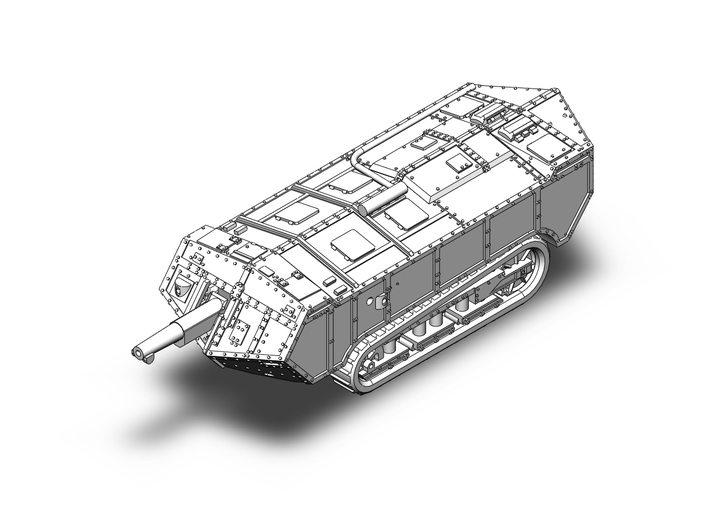 Saint Chamond tank WW1 3d printed 