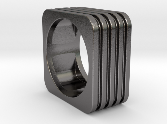 Square Lines Ring 3d printed