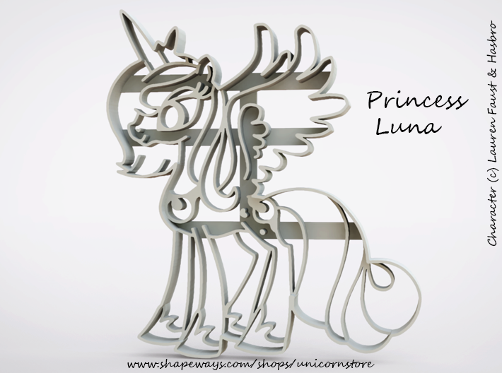 Cookie cutter Princess Luna My Little Pony 3d printed