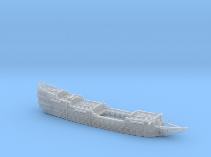1/700 Galleon (Hull - Gunports Closed) 3d printed