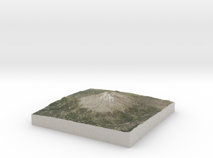 Mount Shasta - Sandstone 2 inch 3d printed