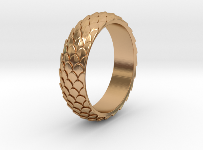 Dragon Scale Ring_A 3d printed