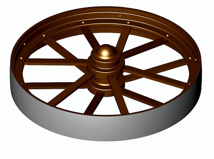 Flat Spoke Wheel 3d printed 