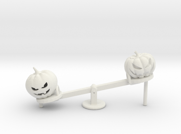 HO Scale Seesaw Pumpkins 3d printed This is a render not a picture