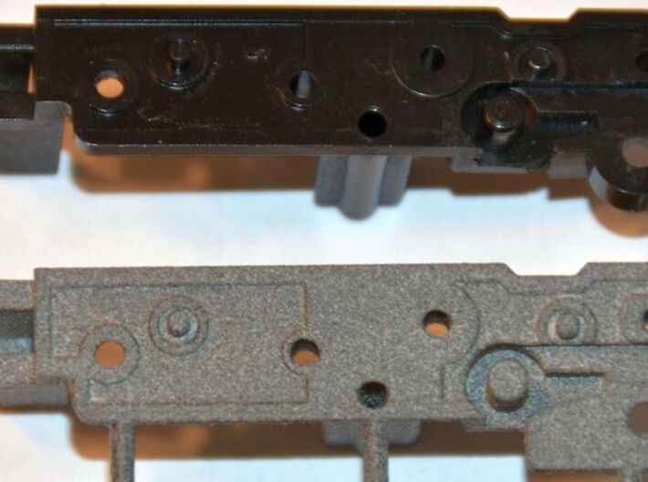 GE 3-5259 & Realistic SCR-8 boombox head bracket 3d printed New vs original bracket