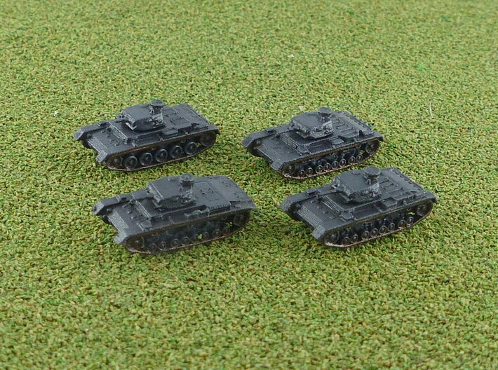 German Panzer III Variants A-D 1/285 3d printed