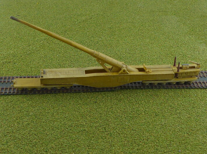 28cm Railway Gun K5 (E) &quot;Leopold&quot; 1/285 6mm 3d printed w/o Tracks