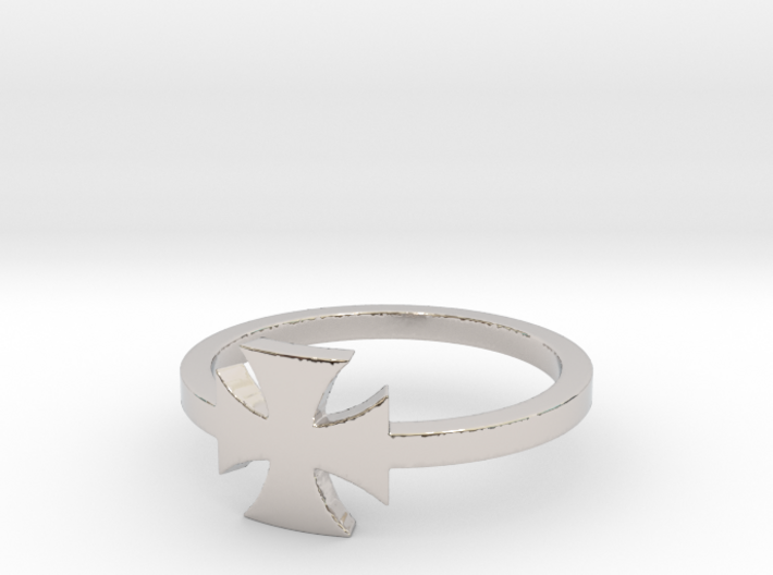 Outlaw Biker Iron Cross (small) Ring Size 13 3d printed