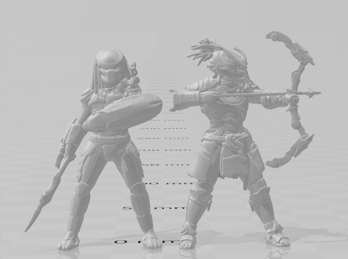 Predator Elite Hunter Alien Shield Spear miniature 3d printed 