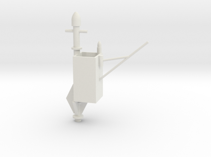 1/100 Richelieu Structure Aft Deck2 Funnel, Mast 3d printed