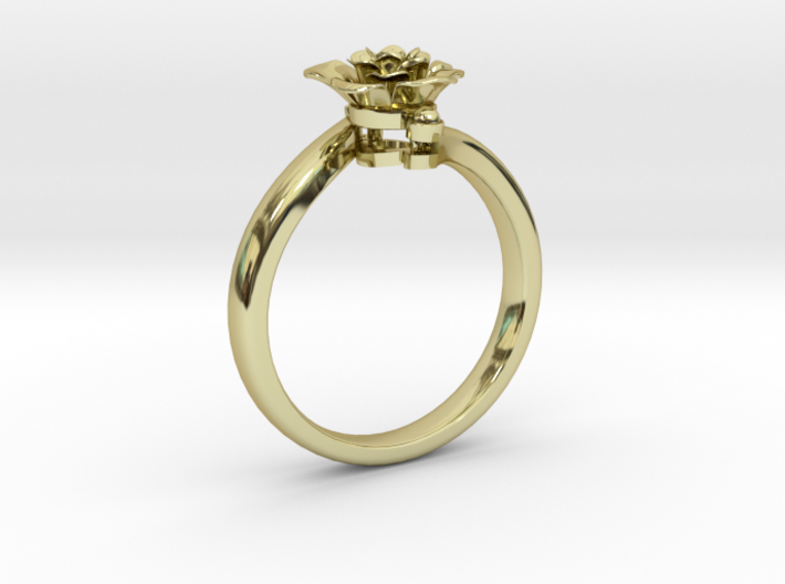Flower Ring 22 (Contact to Add Stones) 3d printed