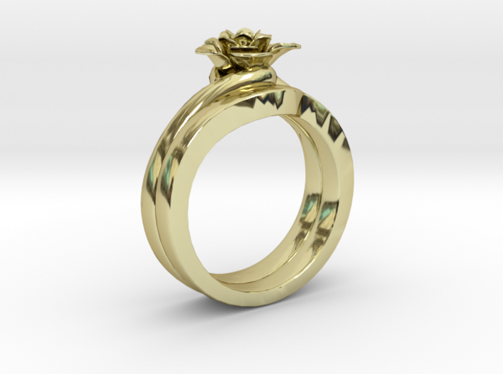 Flower Ring 41 (Contact to Add Stones) 3d printed