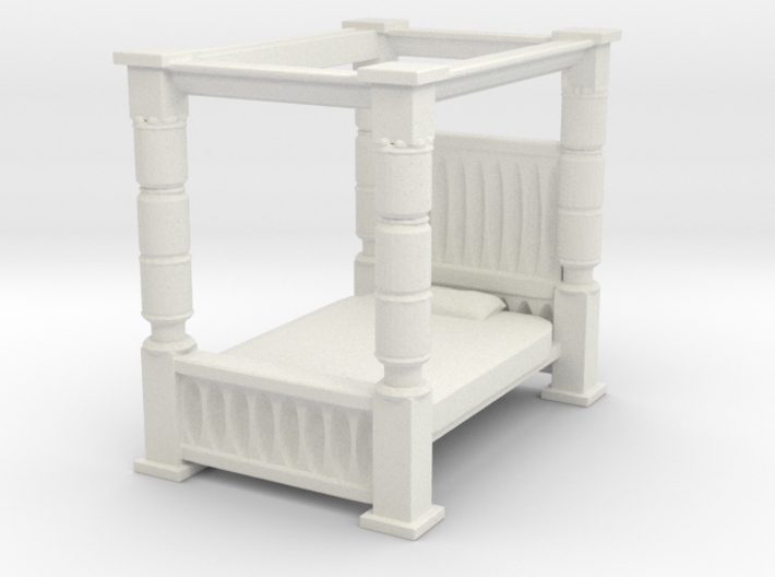 Four Poster Bed 1/64 3d printed