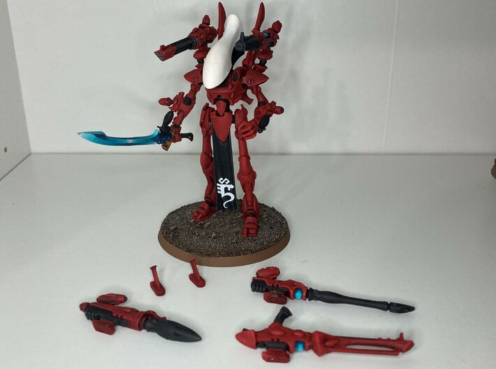 WraithLord Weapon Mount x3 3d printed 