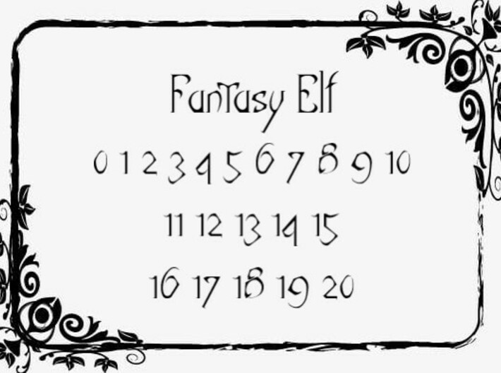 D% Horizontal Sharp Edge - Fantasy Elf Font 3d printed 