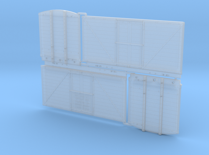 LNWR 6ton Refrigerator Van body parts - 7mm scale 3d printed
