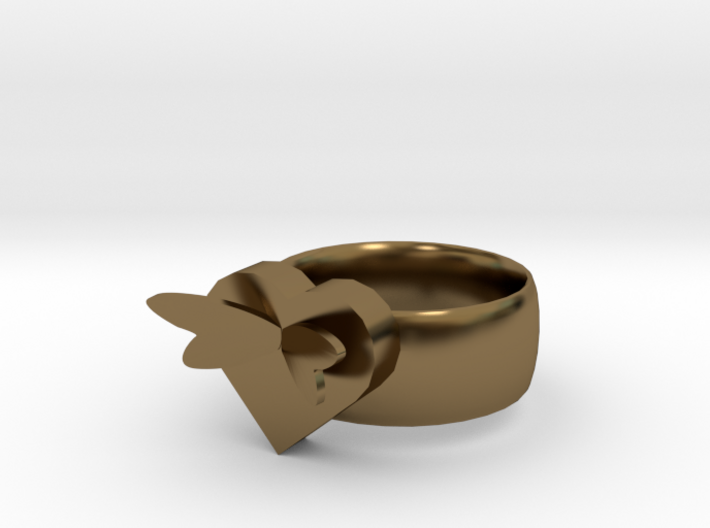 Butterfly Heart Ring 3d printed 