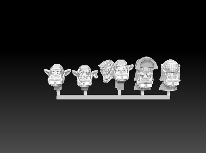 Orc Heads 1 3d printed