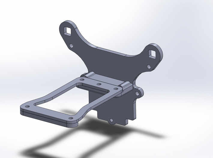 Tamiya FF01 Carbon Rear Top Deck Parts 3d printed CAD render