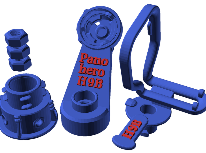 Panohero-H9B for Hero 9 3d printed Panohero-H9B parts