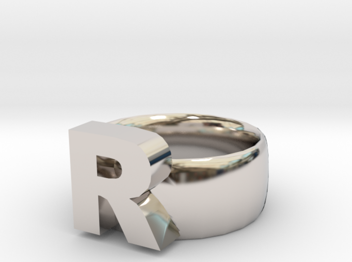 R Ring 3d printed