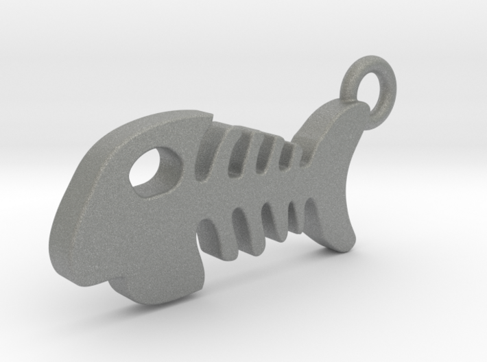 Fish Bone Pendant 3d printed