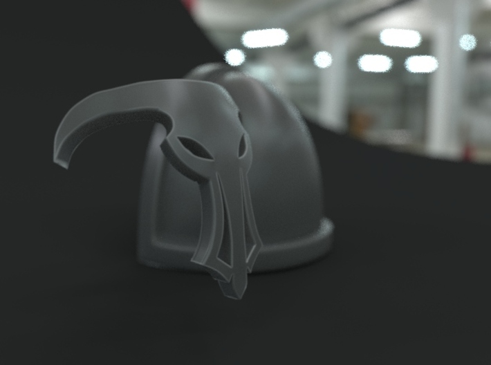 30-60x Spartan Bull Emblem for Shoulder Pads 3d printed 