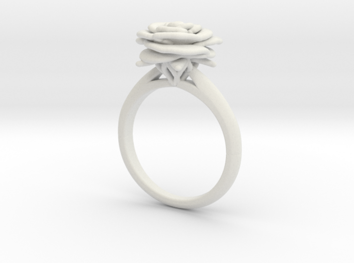Rose Ring (Size US 8) 3d printed