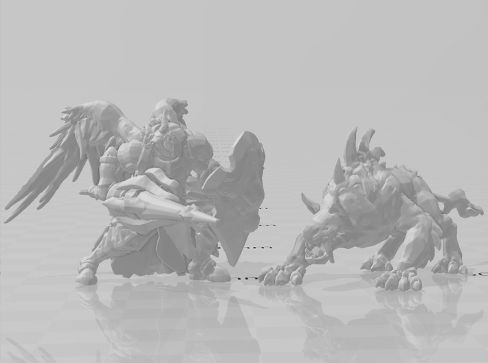 Hell hound miniature model fantasy games rpg DnD 3d printed 
